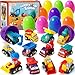 ZenBombs Easter Eggs with Toys Inside12 PCS Colorful Plastic Easter Eggs Filled with Toy Vehicles for KidsSurprise Egg for Easter Egg Hunt Easter Basket Stuffers and Kids Birthday Party Favors - Image 2