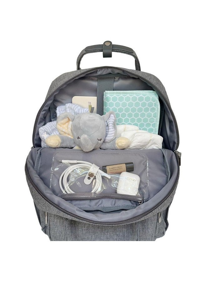 SnoofyBee Queen Bee Diaper Backpack - Chic Diaper Bag with One-Hand Access, Standing Base & Smart Storage, Baby Registry Search, Shower Gifts, Newborn Essentials & Items for Mom (Black)  - Image 2