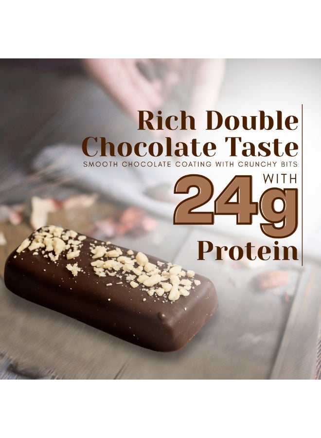 D8 High Protein Bar 60g No Added Sugar Low Calorie, With Collagen Peptides Gluten Free | Chocolate Flavor  Protein Per Bar 24g | 40%,  Pack of 12 - Image 3