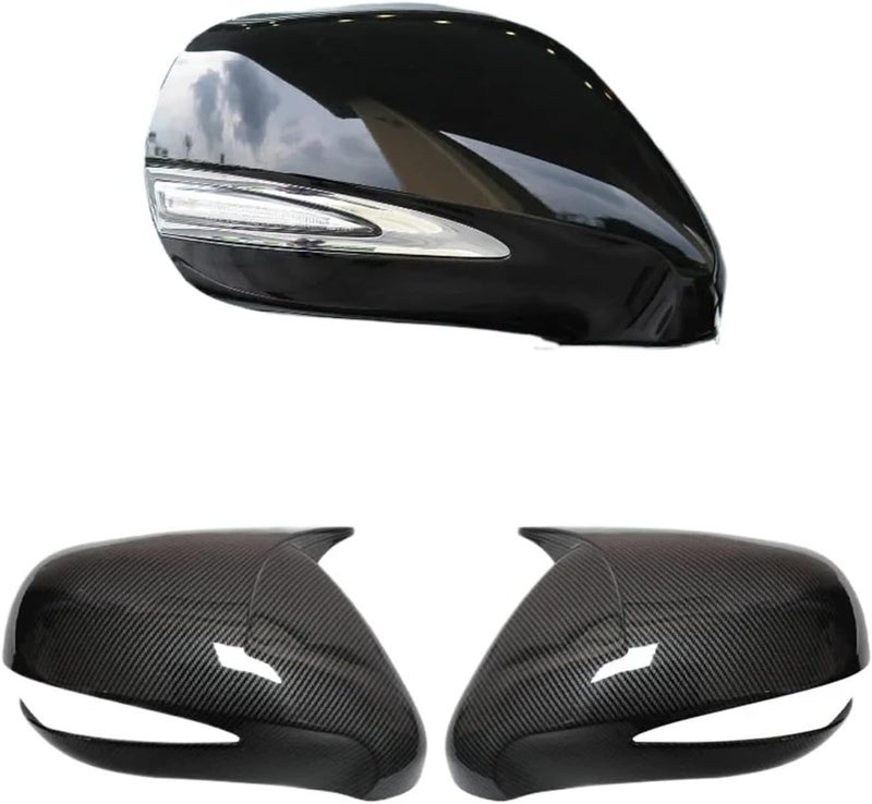 Carbon Look Rearview Mirror Cover Compatible with Lexus RX 2009 2014 - Image 1