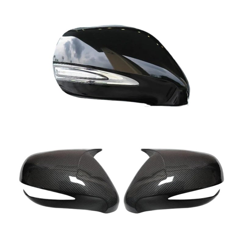 Carbon Look Rearview Mirror Cover Compatible with Lexus RX 2009 2014 - Image 2