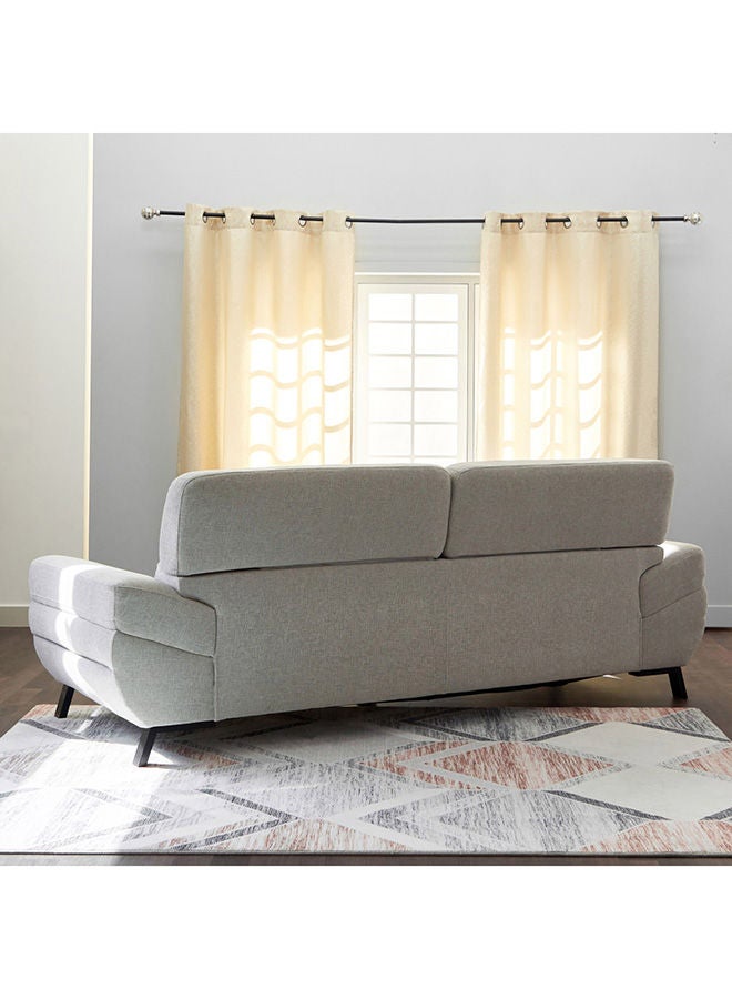 هوم بوكس كنبة قماش رمادية 3 مقاعد من ساليرنو 88x85x224 سم - Image 3