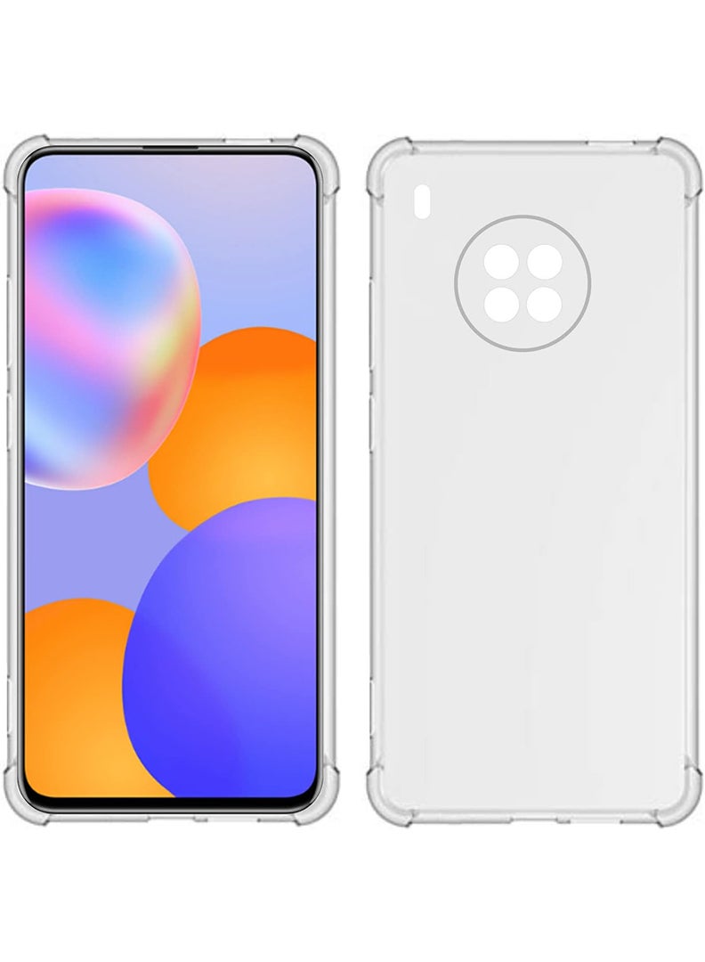 Theodor Huawei Y9A Clear Case, Shock-Absorption TPU Cell Phone Cover with Reinforced Corners, Soft Flexible & Crystal Clear Protective Bumper Case - Image 1