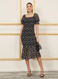 ستايلي black with floral print