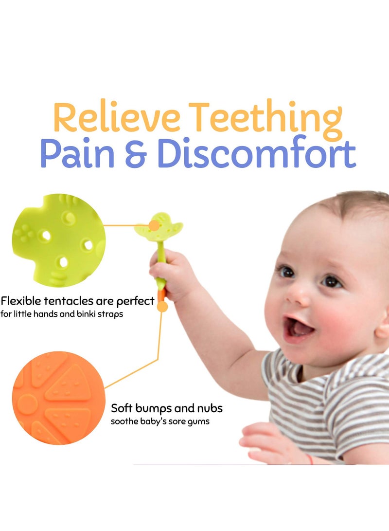 السيد باندا عضاضه رضع العاب تسنين الطفل بحواف ملساء وامنة (6 قطع) | عضاضة فاكهة من السيليكون الناعم الامن غذائيًّا للاطفال | امنة للاستخدام في الثلاجة | مجموعة عضاضة تسنين للاولاد والبنات خالية من البيسفول بنسبة 100% - Image 5