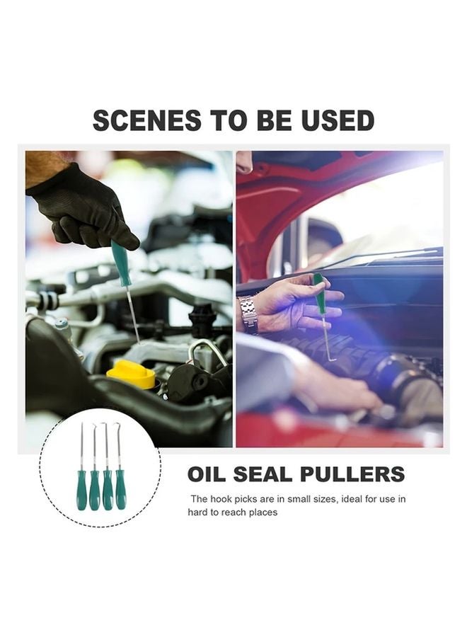 Blue 4pcs Pick And Hook Set Non Slip Handle Oil Seal Screwdriver Remove Small Fuses Wire Plugs O Rings - Image 5