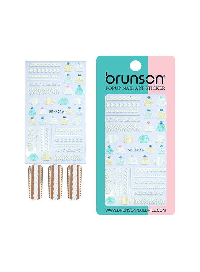 5D Flower Decals Exquisite Self Adhesive Nail Art Decoration Stickers 5D-k016