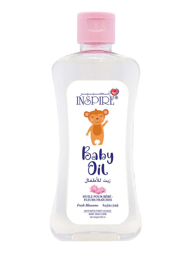 Inspire Baby Oil with Fresh Blossom 500ml 