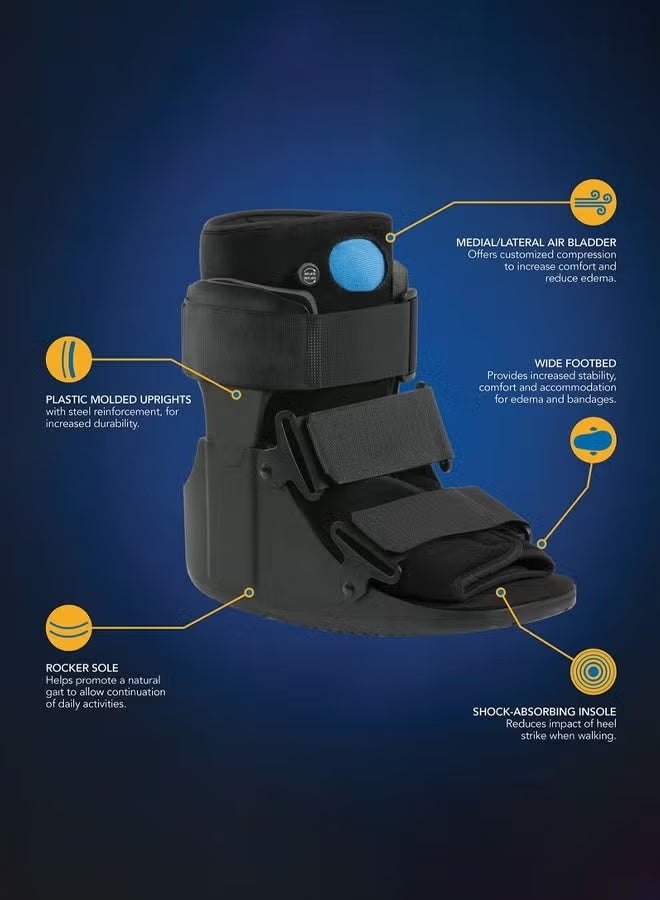 EFUMKE Fracture boots, inflatable walking fracture boots, short distance walking support orthotic boots, suitable for ankle sprains and fracture recovery, suitable for left or right foot (length 33cm width 15cm height 29.5cm) - Image 2