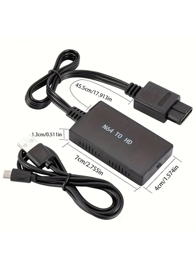 شل طويل N64 إلى محول ألعاب رجعي HD مخرج HDMI توصيل وتشغيل 5V كابل تلفاز عالي الدقة صندوق تبديل بنسبة 43 169 - Image 2