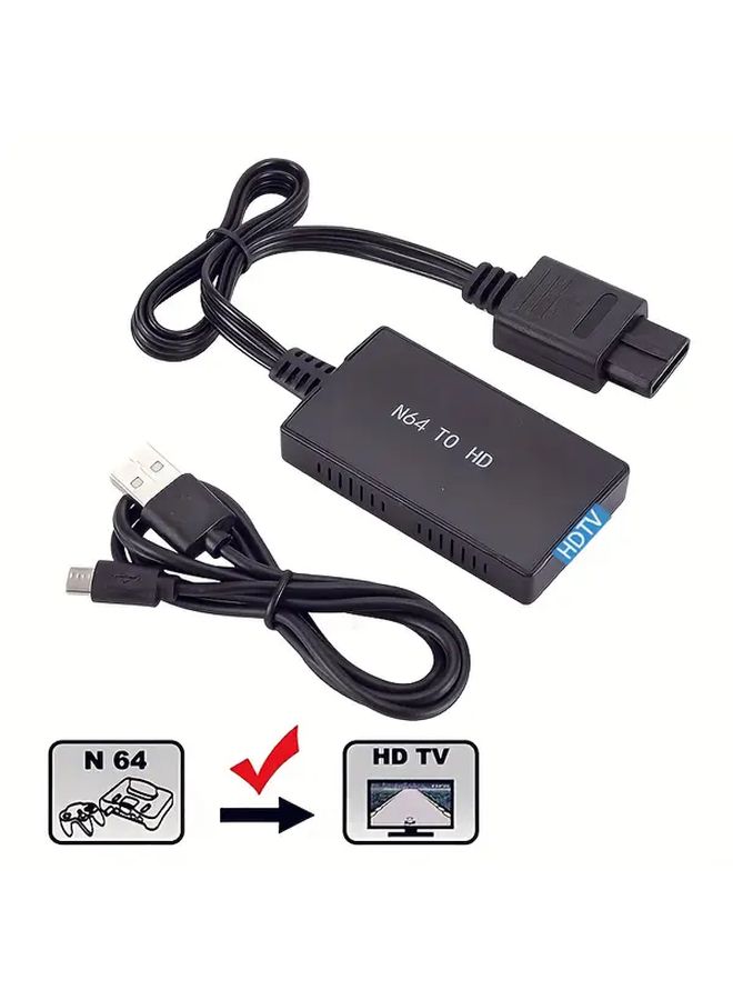 شل طويل N64 إلى محول ألعاب رجعي HD مخرج HDMI توصيل وتشغيل 5V كابل تلفاز عالي الدقة صندوق تبديل بنسبة 43 169 - Image 4