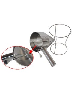 Gerenic Batter Dispenser Cake Decorating Tool, Stainless Steel Piston Funnel, Octopus Balls Making Tools with Rack, Funnel Dispenser with Stand for Takoyaki and Baking  - Image 3