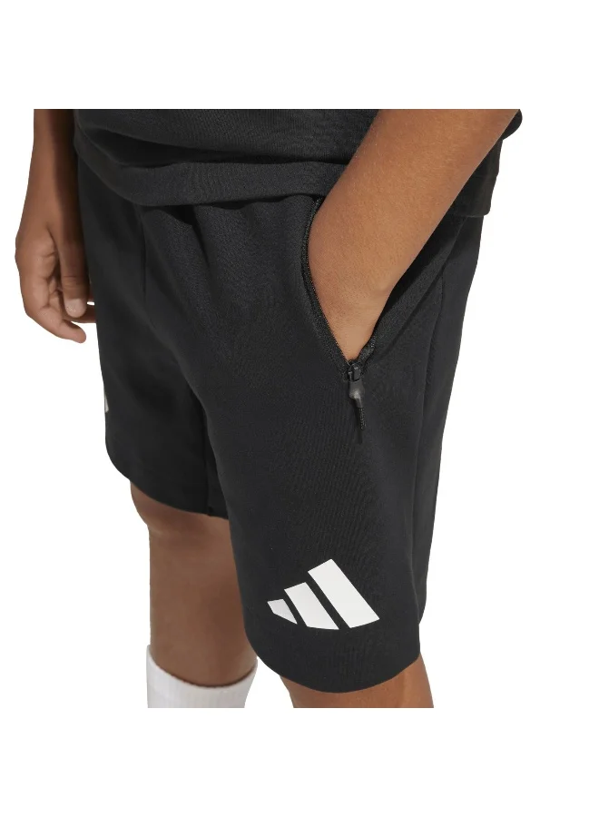 Adidas BLACK/WHITE J Zne Shorts Black Shorts (1/2) Shorts For Kids  | Best Price UAE