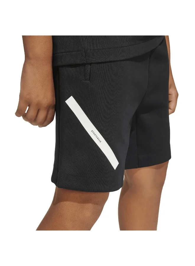 Adidas BLACK/WHITE J Zne Shorts Black Shorts (1/2) Shorts For Kids  | Best Price UAE