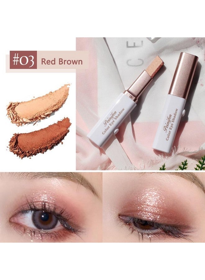ALNGFUIK 6 Colors Glitter Eyeshadow Stick,Double Colors Shimmer Eye Shadow Stick Gradient Eye Makeup (01&02&03) - Image 5