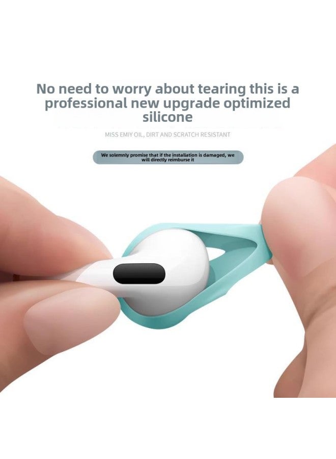 Suitable For Airpods3 Protective Sleeve Earplug Cap For Apple Wireless Bluetooth Earphone Box Two Generation Anti-scratch Protective Shell-Memory Capacity:Airpodspro2 Generation Anti-slip Ear Caps 【blue 1 Pair】 Comes With Storage Box - Image 4