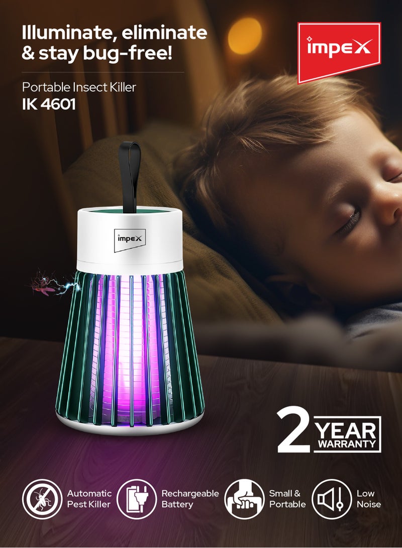 Impex Mosquito Killer, Portable Electronic Rechargeable Powerful Insect Killer UV light Lamp, Bug Zapper, Wasp Killer, Insect Trap For Home, Bedroom, Office - Image 2