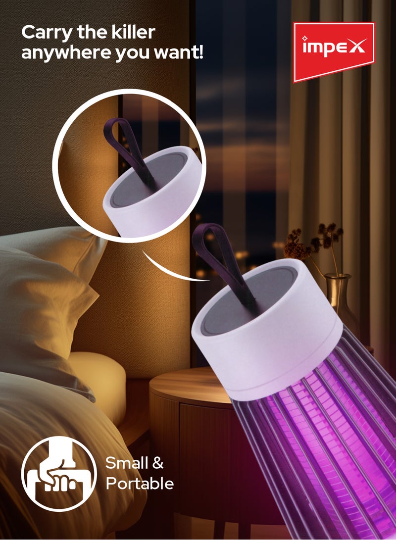 Impex Mosquito Killer, Portable Electronic Rechargeable Powerful Insect Killer UV light Lamp, Bug Zapper, Wasp Killer, Insect Trap For Home, Bedroom, Office - Image 4