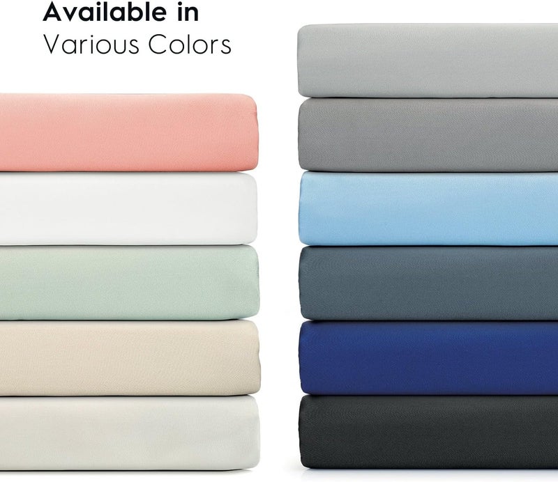 Tafts أكياس وسائد من الخيزران، مصنوعة من فيسكوز الخيزران العضوي النقي 100٪، كيس وسادة ناعم بشكل فاخر، حريري، مبرد، مخيط مزدوج، إغلاق مغلف (أزرق سماوي، مقاس كينغ 20"x40" 2 قطعة) - Image 5