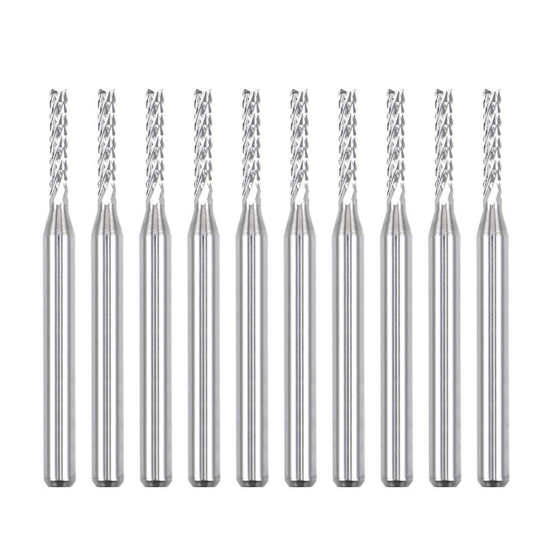 Nxtop 10Pcs 1.8mm Carbide End Mill Engraving Milling Cutter CNC Router Bits for PCB Machine, 1/8" Shank - Image 1