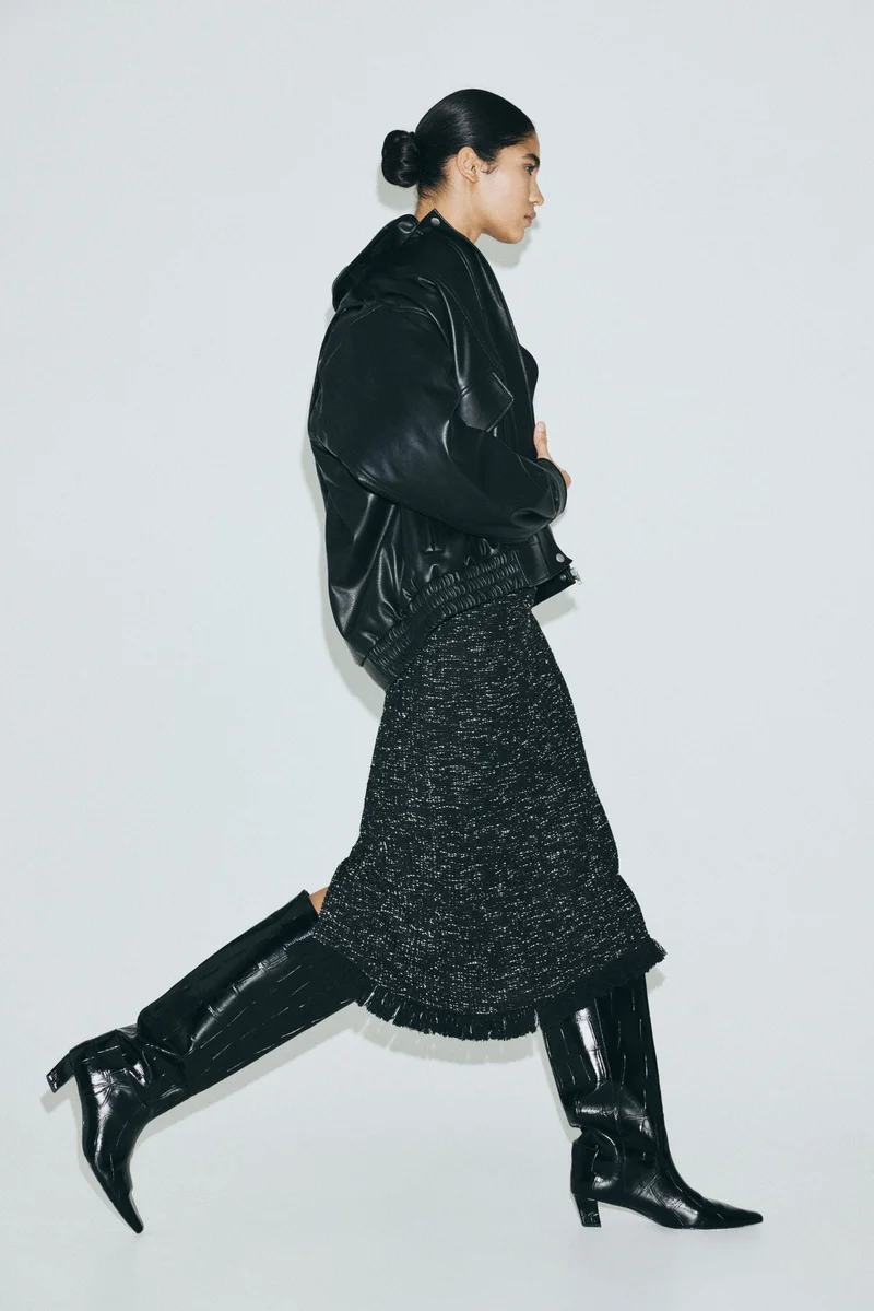 اتش اند ام تنورة بنسل من قطن البوكليه