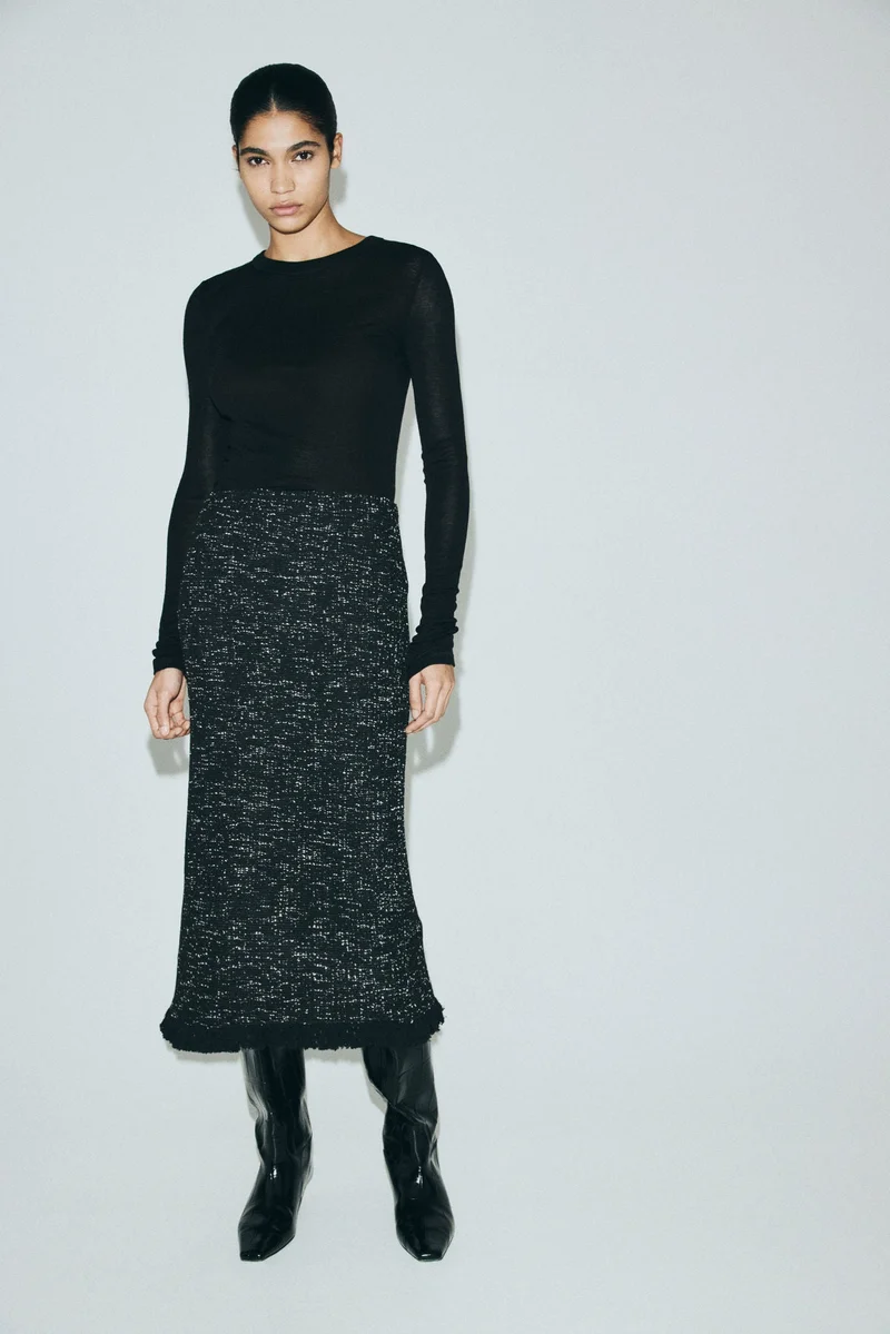 اتش اند ام تنورة بنسل من قطن البوكليه