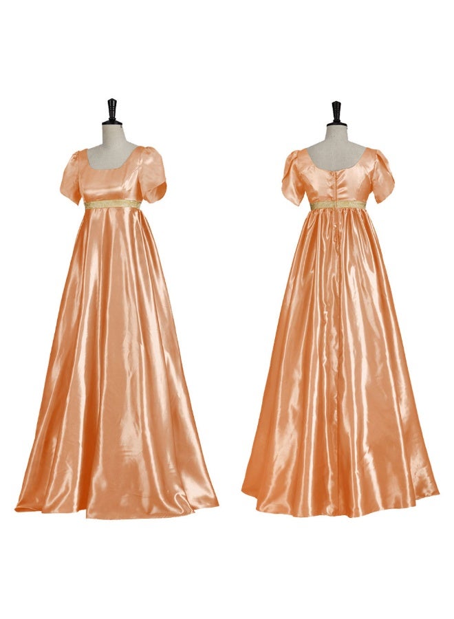 NIBEMINENT Century dress, satin vintage dress, Victorian ball dress, imperial waist dress, Regent dress - Image 1