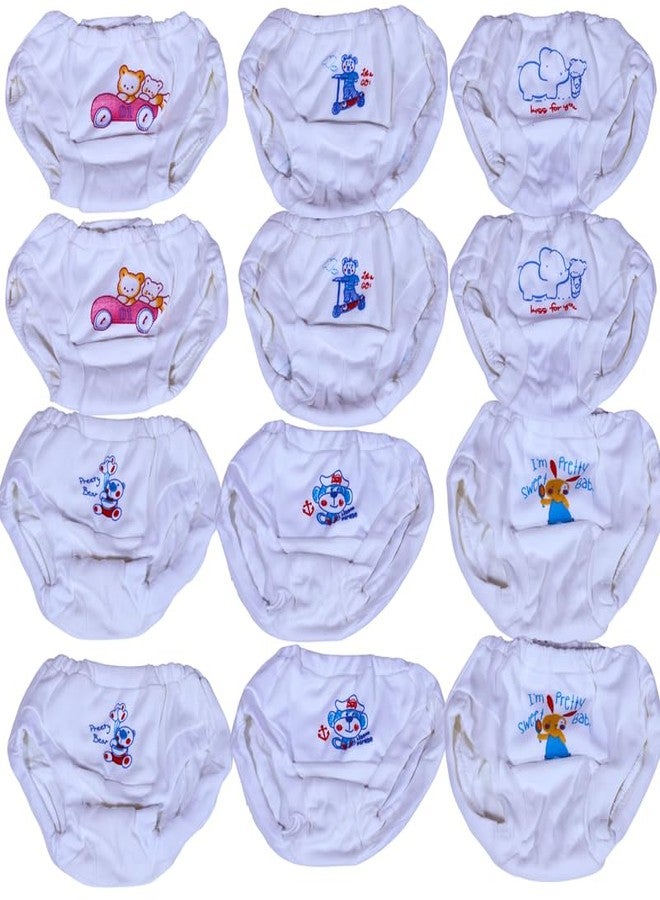 Tiny Treasures Baby Boy & Baby Girl Cotton Underwear V-Shape| Bloomers | Panties | Briefs | Underpant | Combo Pack of 6 Multicolor | for 0 to 6 Month Unisex Kid's | WCDR - Image 1