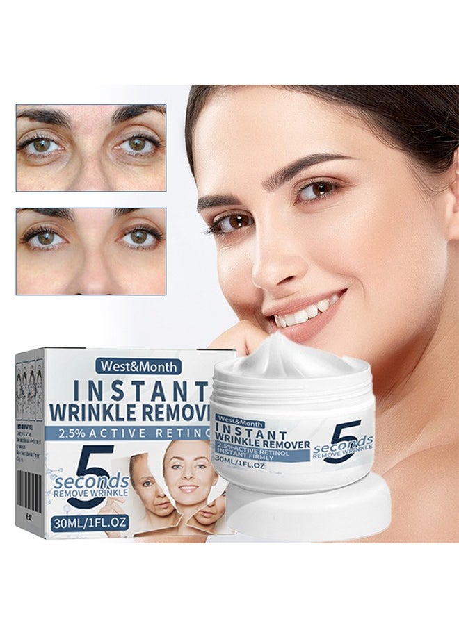 West&Month 5 Seconds Remove Wrinkle Retinol Cream,Facial Care Cream,Anti-Aging,Reduce Sebum Overflow, Dilute Epidermal Pigment,Smooth The Skin,Tighten The Skin,Increase Skin Elasticity, 30ml  - Image 1