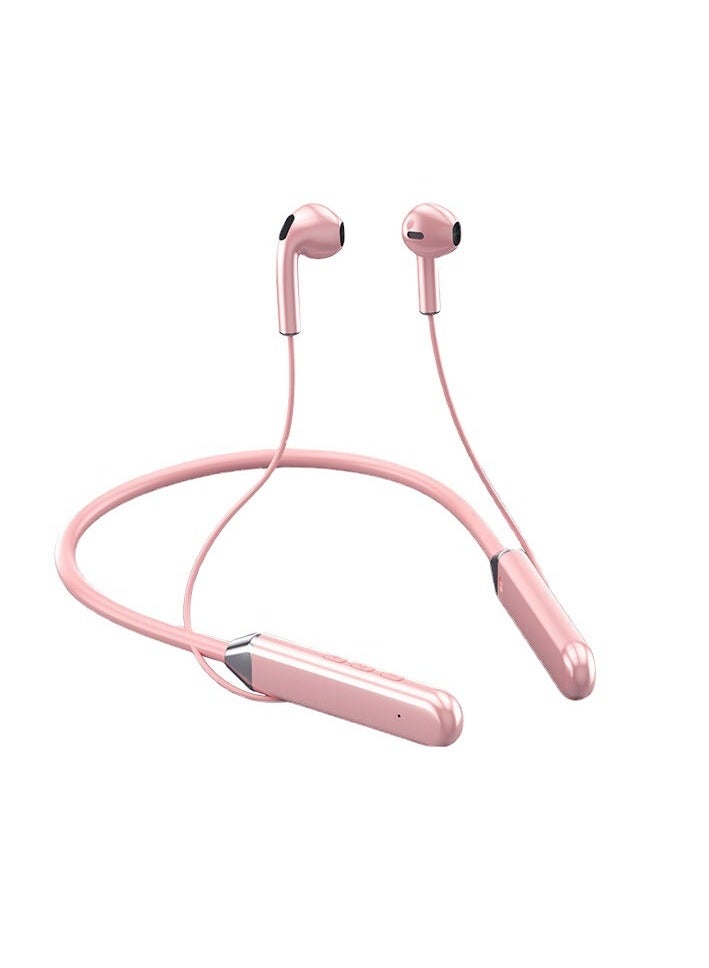 Wireless neck-mounted Wireless Neck-mounted Digital Display Bluetooth Headset With Large Battery And Long Battery Life. Neck-mounted Wireless Bluetooth Sports Headset Pinkdisplay Bluetooth headset with large battery and long battery life. Neck-mounted wireless Bluetooth sports headset pink