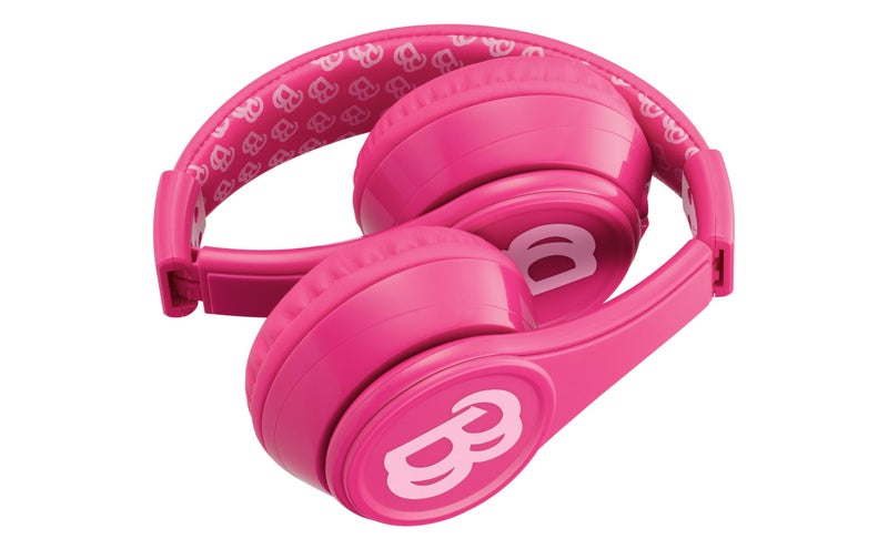 eKids Barbie Bluetooth Headphones, Pink Wireless Headphones with Microphone Includes Aux Cord, Volume Reduced Kids Foldable Earphones for School, Home, or Travel - Image 4
