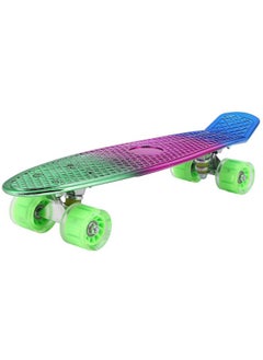 STRAUSS STRAUSS Polypropylene Cruiser Skateboard Penny Casterboard Hoverboard Anti-Skid Board With Abec-7 High Precision Bearings Ideal For 8 Years And Above 22 X 6 Inch, (Green,Pink,Blue)  - Image 1