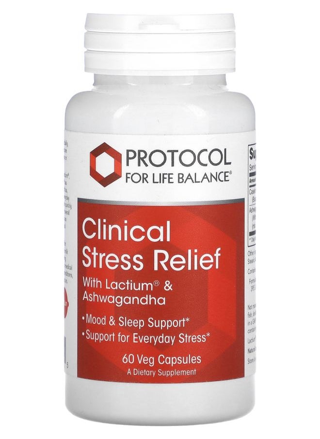 Protocol For Life Balance Clinical Stress Relief  60 Veg Capsules 