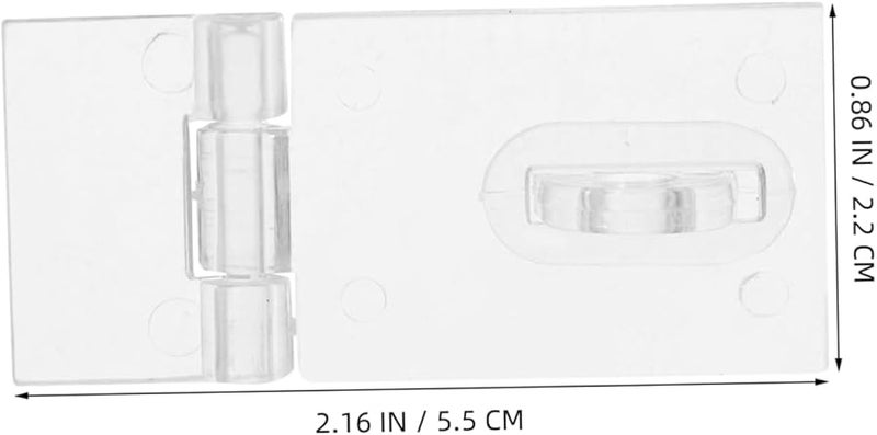 Veemoon 10 Sets Clear Acrylic Hasp Buckles For Jewelry Box Cabinet Hinge Latch Lock - Image 3
