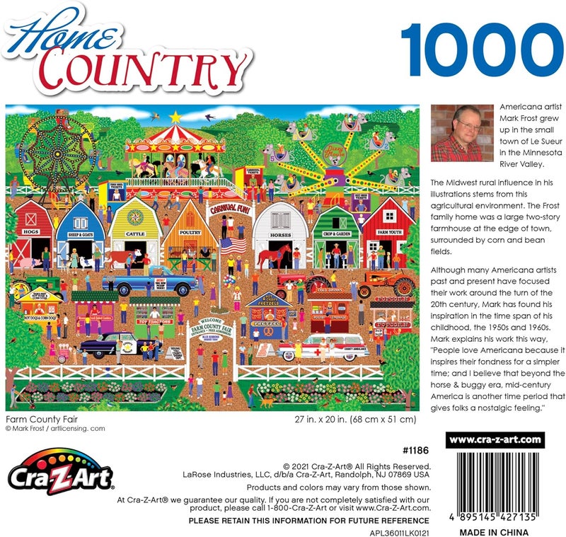 Rose Art LPF Farm County Fair, Home Country Collection 1000 Piece Jigsaw Puzzle by Artist: Mark Frost - Image 5