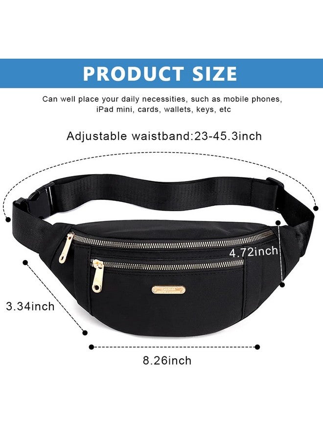 GUSTAVE® Waist Bag for Women Girls with Adjustable Strap, Stylish Bumbag Chest Bag Waterproof Fanny Bag, Oxford Cloth Waist Pack Outdoor Hiking Running Travel - Image 2