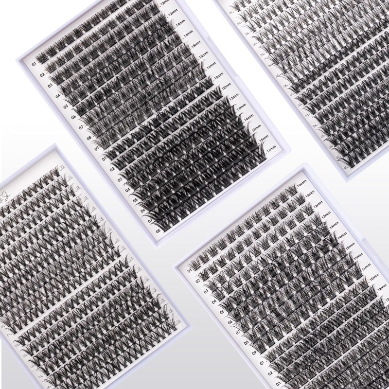 Magnetic SL Lash Clusters 204 Pcs Individual Lashes Clusters Eyelash Extensions False Eyelashes DIY Lash Extension Kit Reusable False Eyelashes Natural Look Mix 10-16mm(DM01+DM17) - Image 5