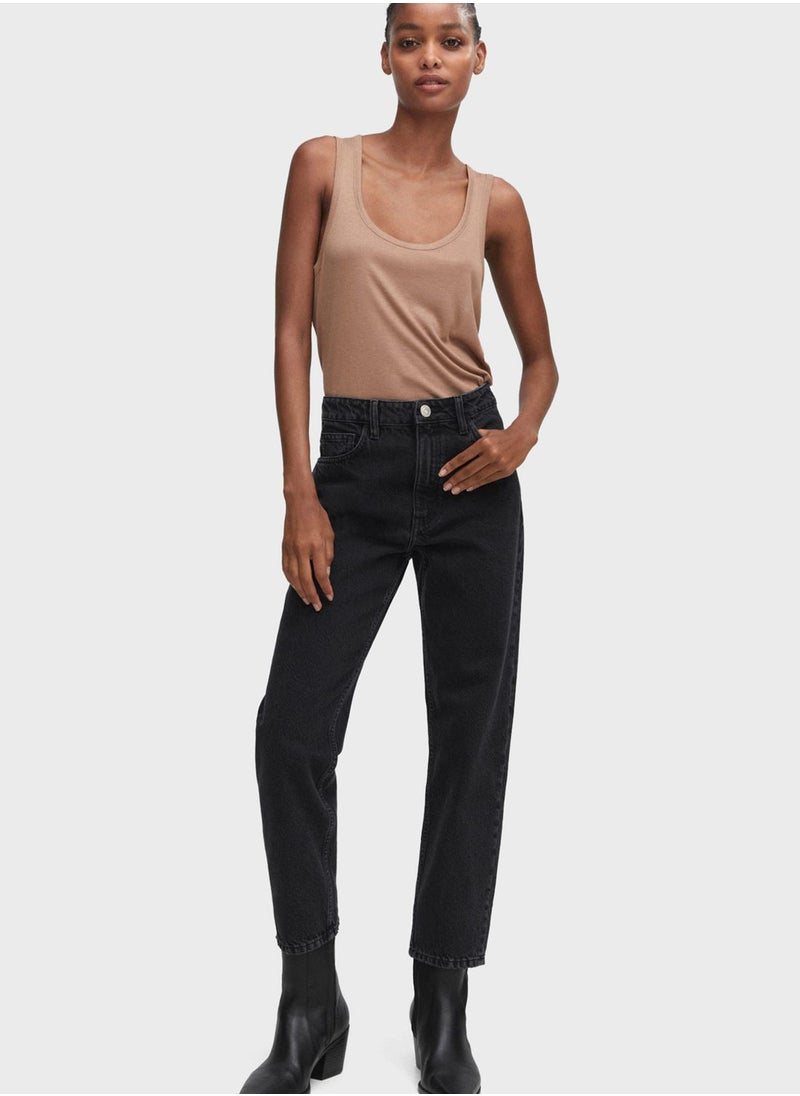 MANGO - High Waist Mom Jeans - Image 1