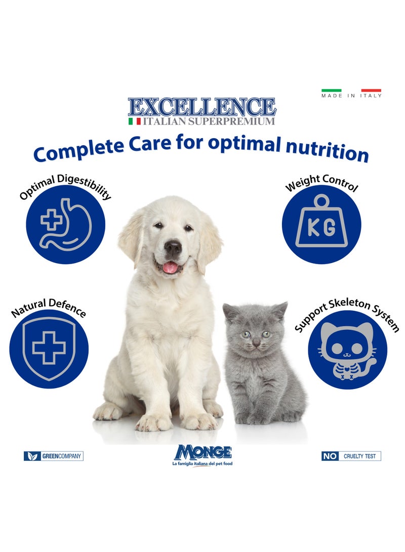 Monge Lechat Excellence by Monge | Kitten Dry Food with Chicken, Rice, Egg and Apple | Super Premium Complementary Dry Kitten Food - 400g - Image 4