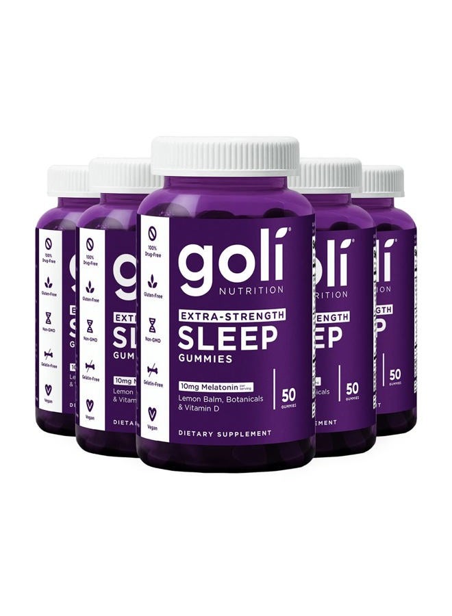 Goli مكمل غذائي، حلوى النوم بقوة إضافية 10 ملغ من الميلاتونين - 250 حبة - خالية من الغلوتين، نباتية، غير معدلة وراثيًا، وخالية من الجيلاتين - Image 1