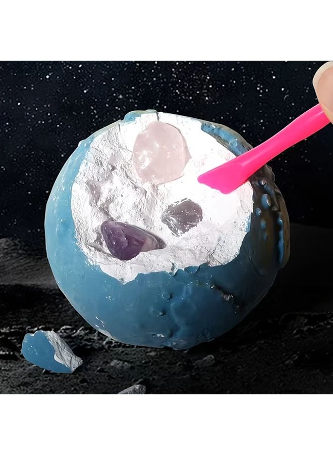 عدسة استكشاف الكوكب الأزرق مجموعة تعليمية فضائية لعبة استخراج الأحجار الكريمة هدية للأطفال - Image 5