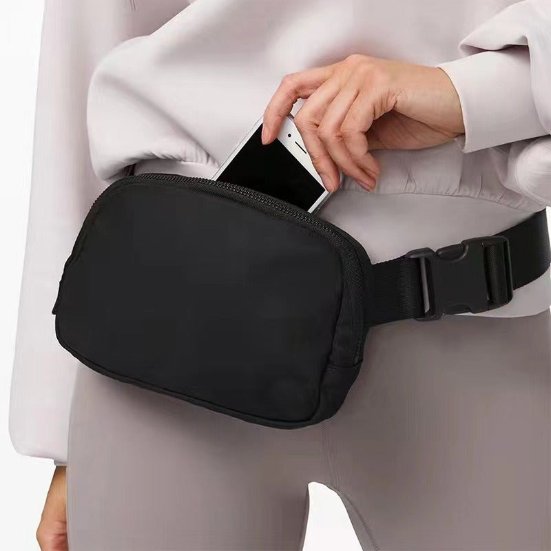 Qi Ta Cross-Border Lulu-Style Waist Bag, Nylon Waterproof Chest Pack, Shoulder Bag for Outdoor Sports and Running - Image 5