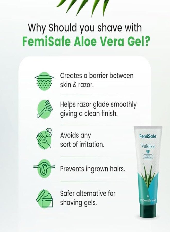 FemiSafe Combo Pack of 2 Unisex Face Razors & Valoisa Aloe Vera Gel | Painless Hair Removal | With Soothing Gel for Post-Shave Moisturization - Image 4