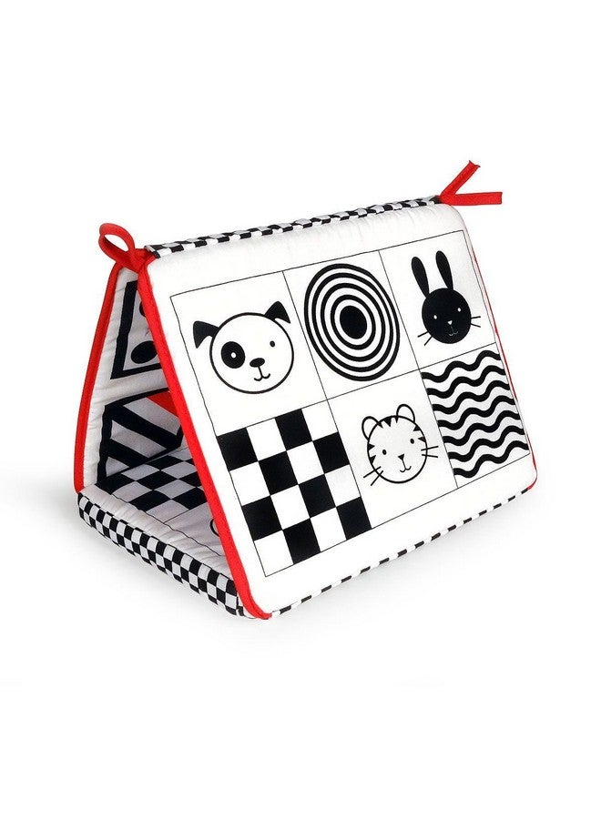 Genius Baby Toys Genius Baby Toys Tummy Time Mirror for Babies 0-6 Months - Double-Sided with High Contrast Images - Baby Floor Mirror Can Be Used in Crib - No Hard Edges - Black White and Red - Image 2