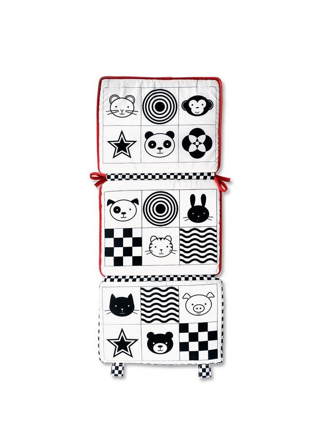Genius Baby Toys Genius Baby Toys Tummy Time Mirror for Babies 0-6 Months - Double-Sided with High Contrast Images - Baby Floor Mirror Can Be Used in Crib - No Hard Edges - Black White and Red - Image 4