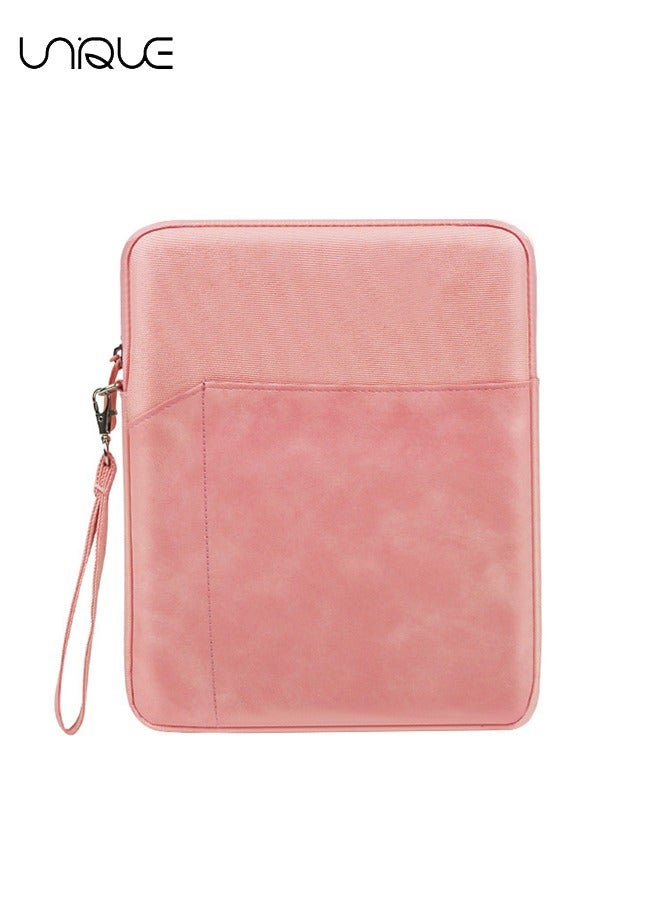 Unique Multifunctional storage bag,9-11 Inch Tablet Sleeve Bag Carrying Case for iPad Pro 11 2021-2018, Air 5/4 10.9, 10.2, Galaxy Tab A8 10.5, Tab S8 11", Surface Go 2, 1, Protective with Pocket,Pink  - Image 1