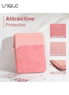 Unique Multifunctional storage bag,9-11 Inch Tablet Sleeve Bag Carrying Case for iPad Pro 11 2021-2018, Air 5/4 10.9, 10.2, Galaxy Tab A8 10.5, Tab S8 11", Surface Go 2, 1, Protective with Pocket,Pink  - Image 2