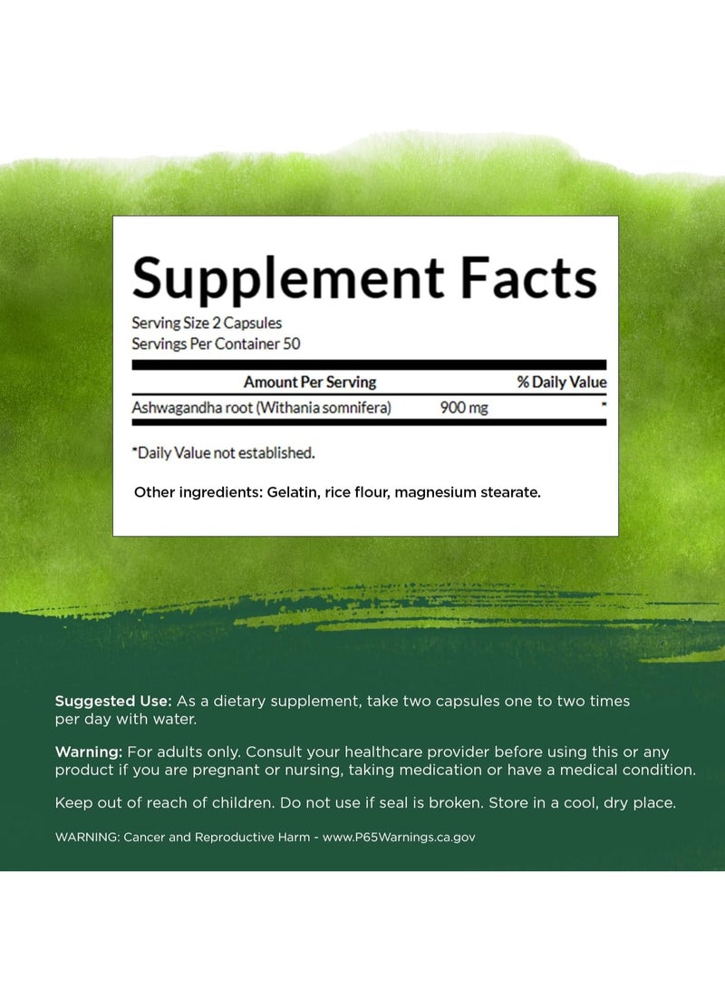 Swanson Full Spectrum Ashwagandha 450 mg 100 Capsules - Image 4