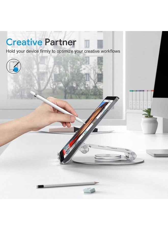 Cordova iPad Stand Swivel for iPhone Tablet Holder Stable Sturdy Adjustable 360° Swivel Angle Rotating Tablet Stand for Writing and Drawing  - Image 5