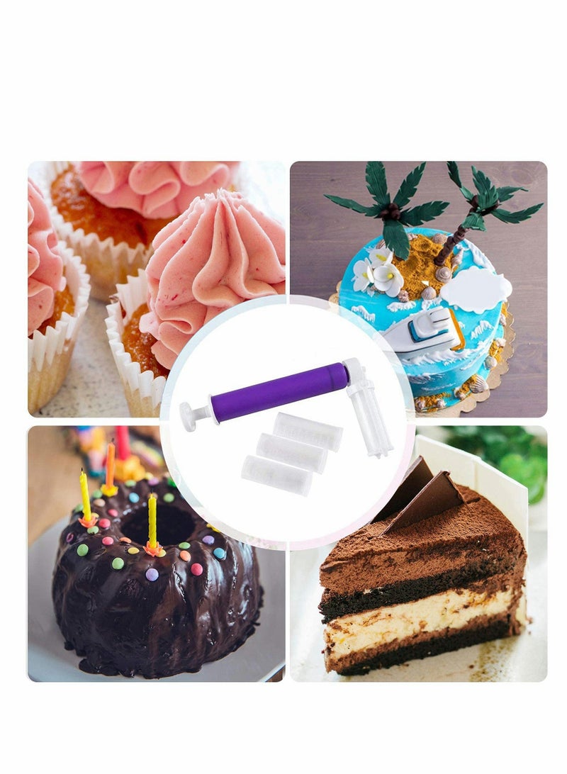 Manual Airbrush for Decorating Cakes,DIY Baking Tools with 4pcs Cake Spray Tube for Kitchen Decorating Cakes Cupcakes Cookies and Desserts - Image 2